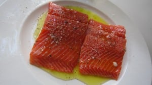 cr salmon in evoo