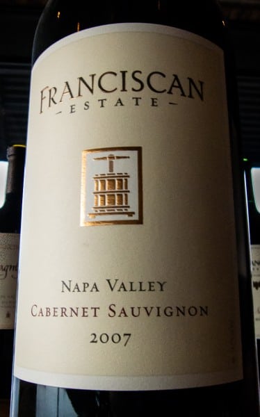 franciscan cabernet wine bottle