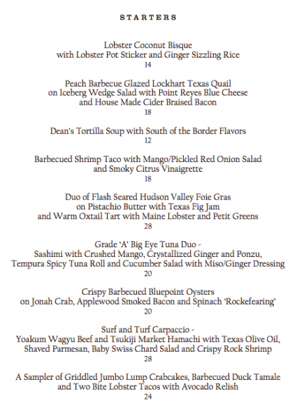 fearings menu 1