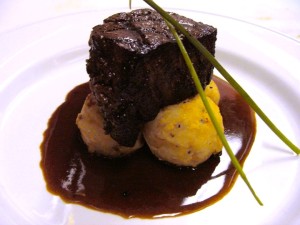 Red chile and honey cured beef filet at Resto Gastro Bistro, Dallas