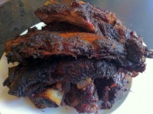 plate of beef ribs