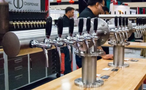 Global Dispense makes a line of super sleek alcoholic beverage dispensing systems.