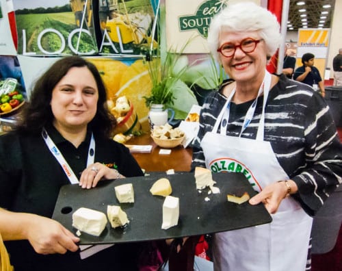 Christina LaBarba (fresh point) and Paula Lambert (the Mozzarella Company) were the two best things at the Expo