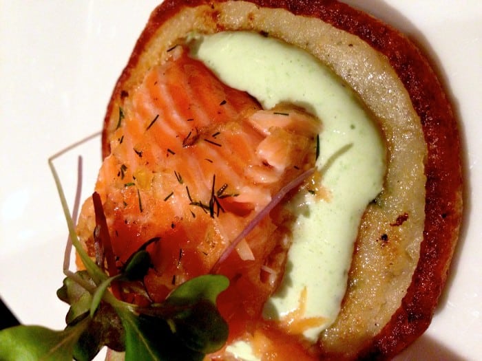 Brau Haus' salmon appetizer