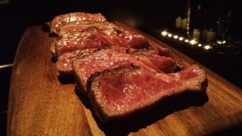 super prime Japanese beef that rates A12 on the Kobe meter