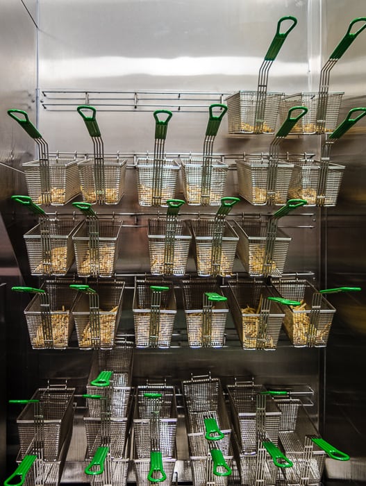 To ensure each french fry is perfect -- crispy and whole, not broken -- orders are cooked individually
