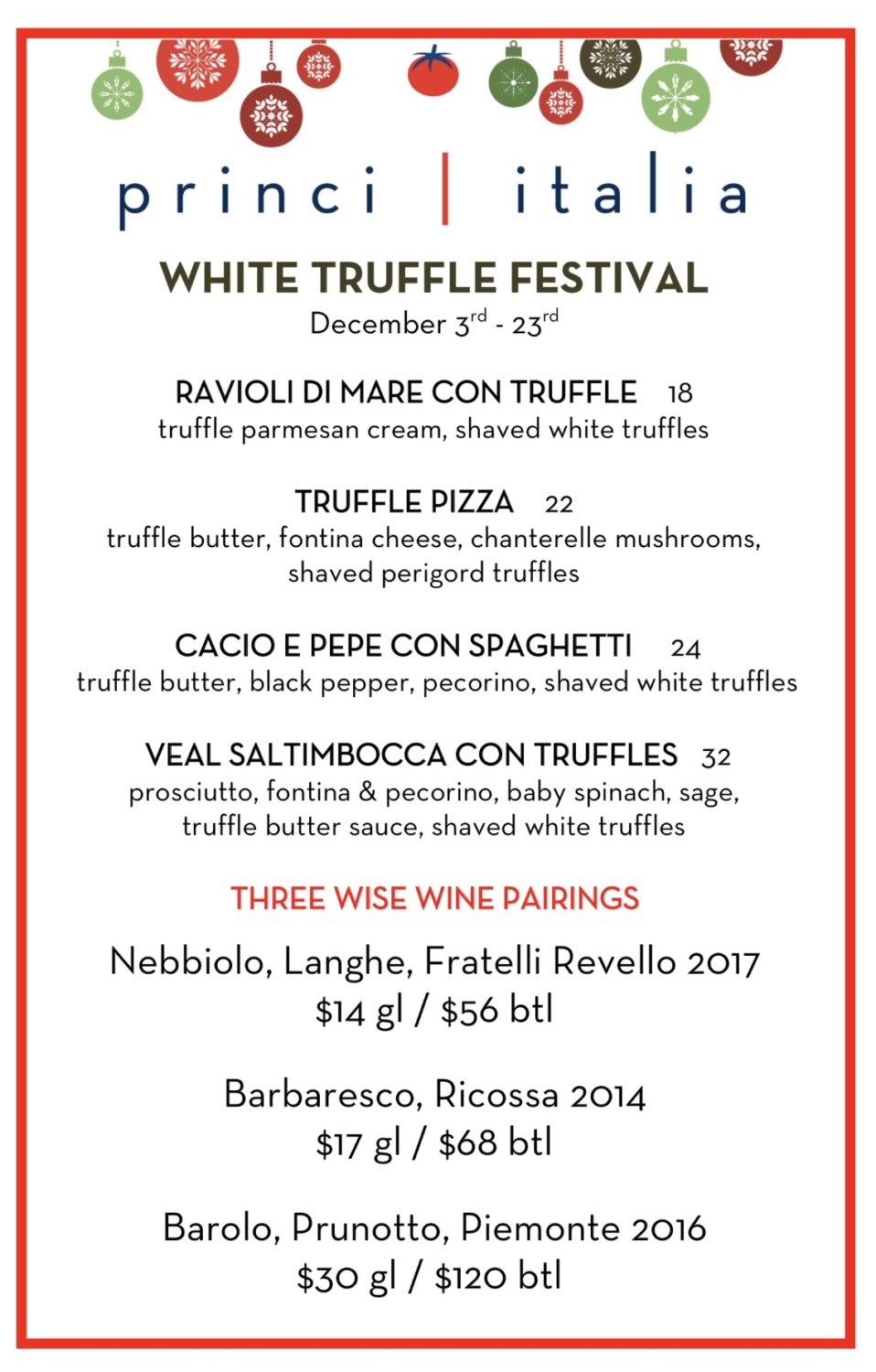 Italian Truffles are the featured stars at these casual Dallas and