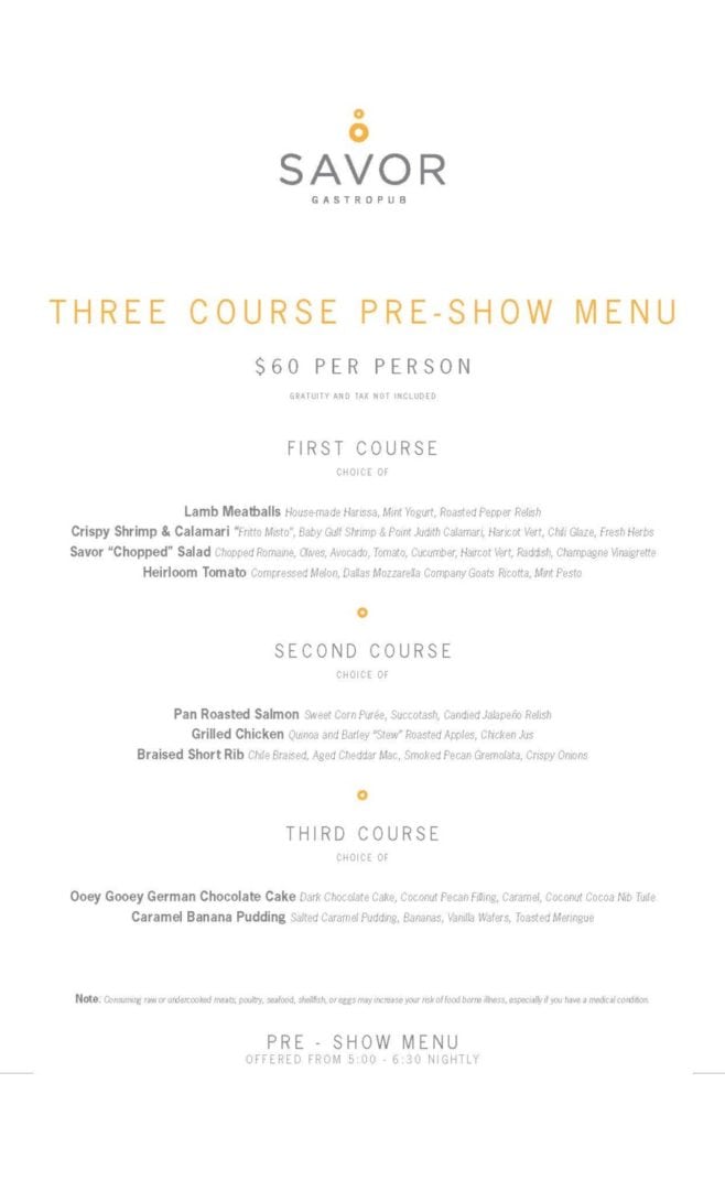 Savor Restaurant Klyde Warren Park Menu Savor Restaurant Klyde Warren Park Menu